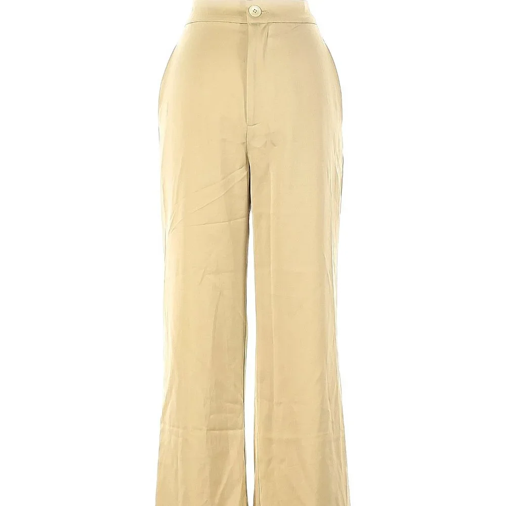 J.Ing Beige High Waisted Wide Leg Trousers - Picture 1 of 2